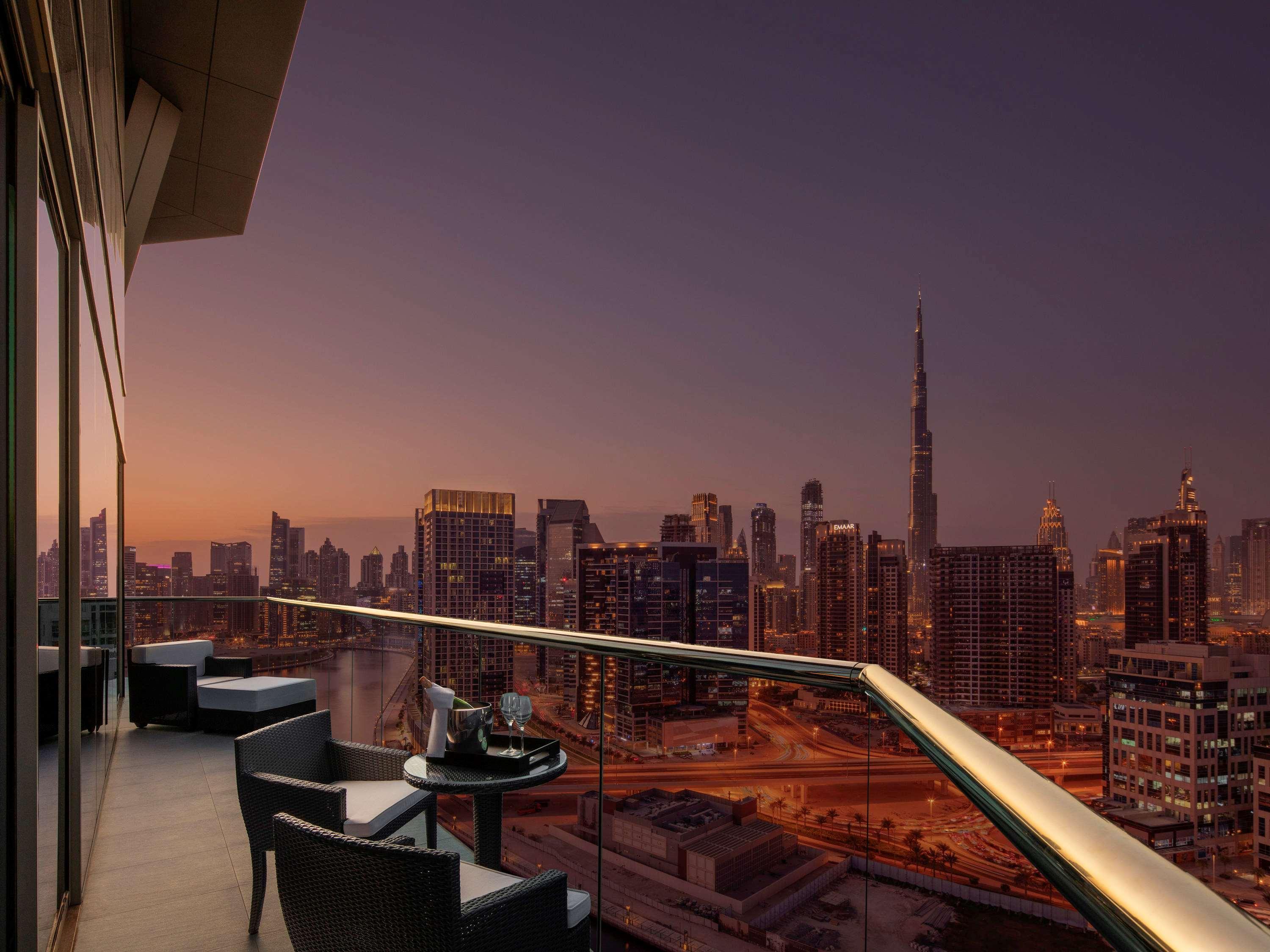 Hyde Hotel Dubaj Exteriér fotografie View from the hotel