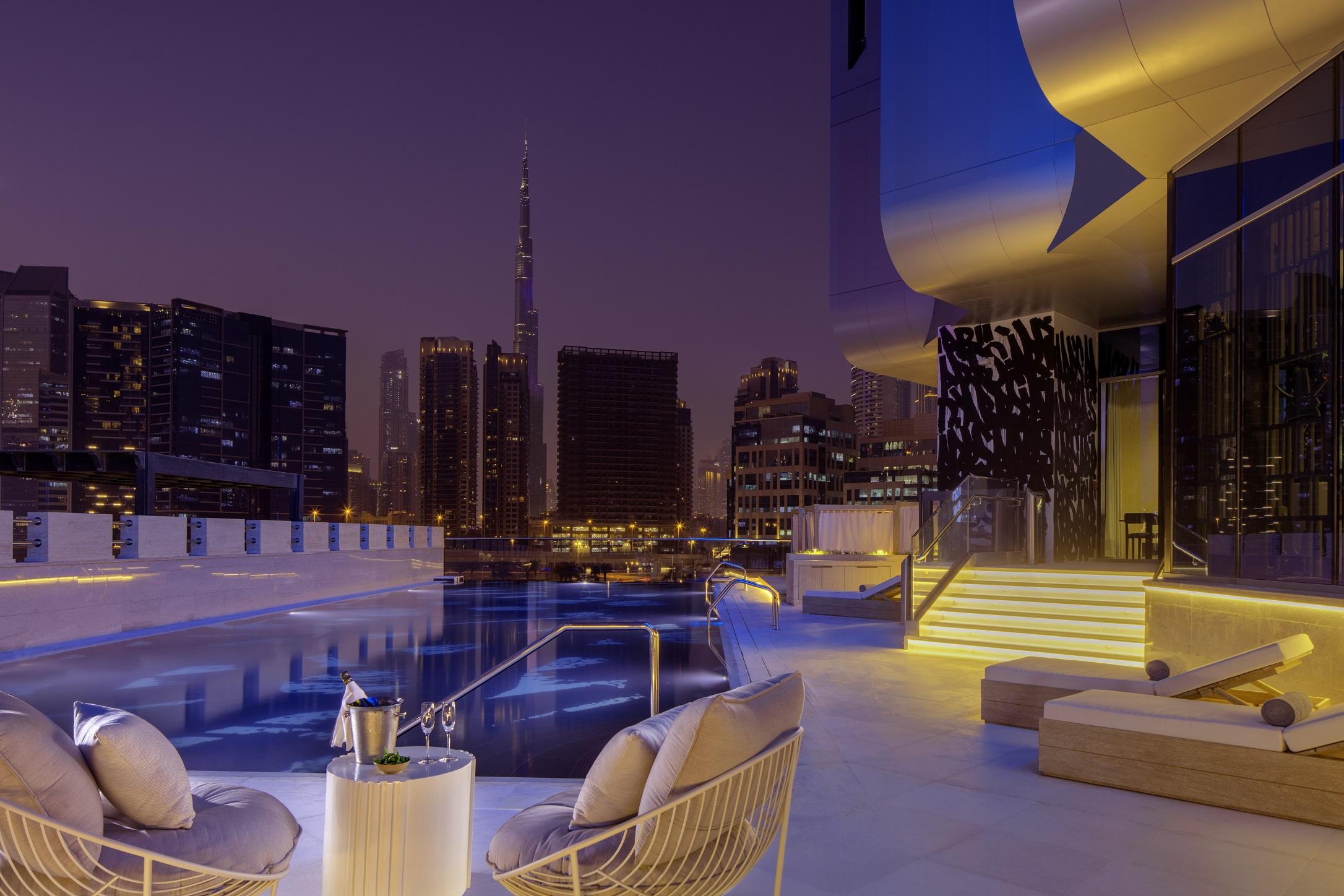 Hyde Hotel Dubaj Exteriér fotografie The Address Downtown Dubai