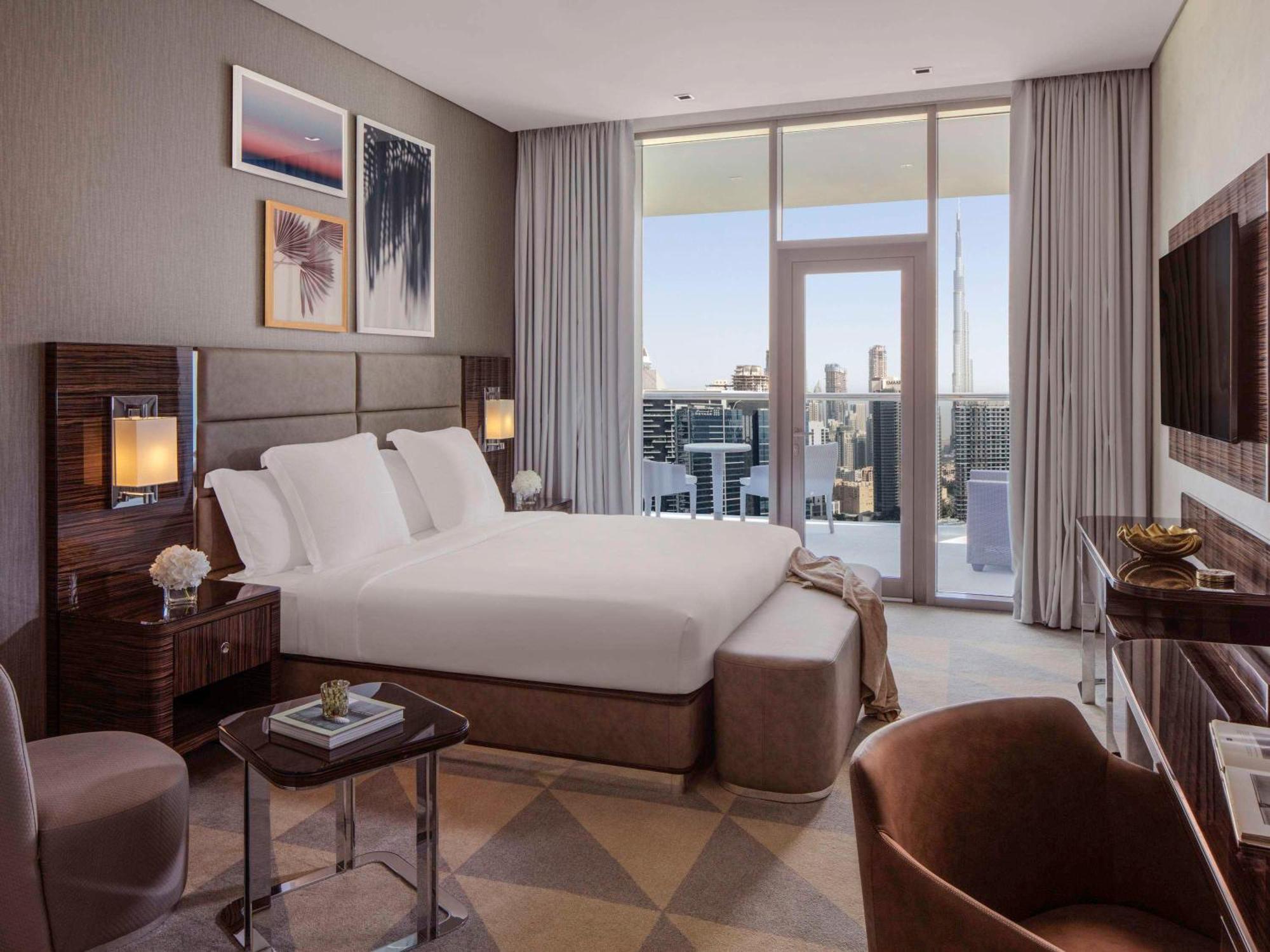 Hyde Hotel Dubaj Exteriér fotografie A bedroom at the hotel